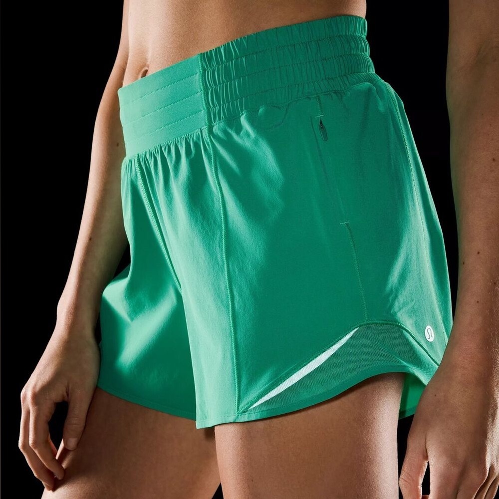Lululemon Hotty Hot High Rise Athletic Short Cascadia Green Size 12 - Picture 1 of 8
